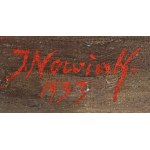 J. Nowiak, 1 poł. XX w., Pejzaż górski z jeziorem, 1933
