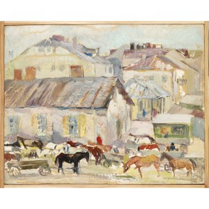 Teresa Wierusz (1931-2017), Market in the town