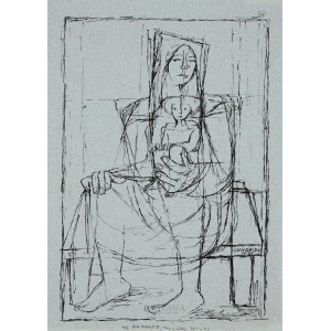 Hieronim Skurpski (1914-2006), Na ławce, 1971