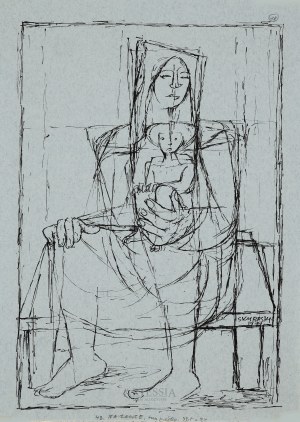 Hieronim Skurpski (1914-2006), Na ławce, 1971