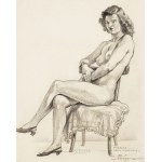 Zygmunt Kamiński (1888-1969), Modelka (ładna) - Szkic z natury, 1957