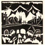 Tadeusz Makowski (1882-1932), Landscape with a bridge