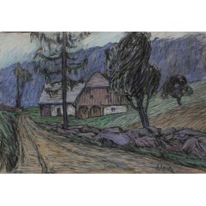 E. Lentz, Cottages by the Road