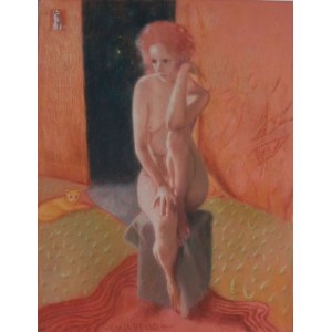 Eve Pello, Nudo con gatto rosso
