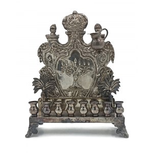 Hanukkah lamp, (Warsaw,1896)