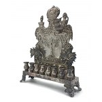 Hanukkah lamp, (Warsaw,1896)