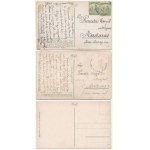 32 db RÉGI Stengel &amp; Co. művészlap: festmények és városkép, közte lithok / 32 pre-1945 Stengel &amp; Co...