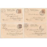 4 db RÉGI (1905 előtti) francia litho művészlap: 4 évszak, teljes sorozat. A. Sockl, Vienne I. Serie III. No. 17-20. ...