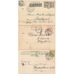 3 db RÉGI (1905 előtti) litho művészlap: bohóc, közte 1 dombornyomott / 3 pre-1905 art postcards: clown, with 1 Emb...