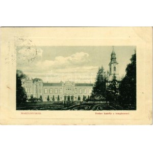 1912 Martonvásár, Dreher kastély a templommal. W.L. Bp. 5485. (EK)