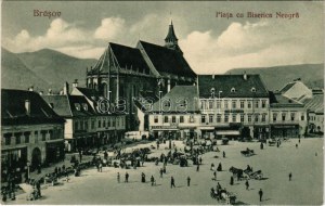 Brassó, Kronstadt, Brasov; Piata cu Biserica Neagra / Fekete Templom tér, J. L. & A. Hesshaimer, Heinrich Wagner...