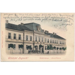 1903 Lugos, Lugoj; Honvéd laktanya. Auspitz Adolf kiadása / Honved-Kaserne / K.u.K. military barracks (EB...