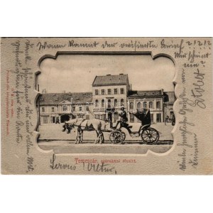 1901 Temesvár, Timisoara; gyárvárosi részlet. Polatsek féle könyvkereskedés kiadása / Fabric, factory...