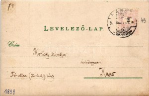 1899 (Vorläufer) Kassa, Kosice; M. kir. állami főreáliskola VIII. osztályának tanári kara és végzett növendékei az 1898...