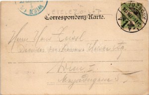 1903 Pozsony, Pressburg, Bratislava; szecessziós montázs katonával / Art Nouveau montage with K.u.K. soldier. photo (fl...