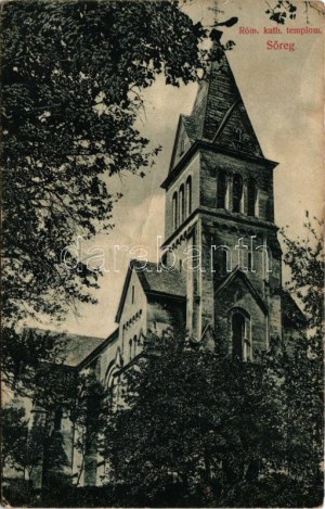 1909 Sőreg, Surice; Római katolikus templom. Fogyasztási szövetkezet kiadása / Catholic church (fa...
