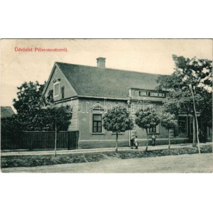 1924 Pélmonostor, Baranyamonostor, Beli Manastir; Adolf Schneider üzlete és saját kiadása / shop (Rb...