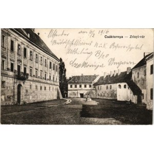 1916 Csáktornya, Cakovec; Zrínyi vár, udvar / castle, courtyard + K.u.k. Reservespital in Csáktornya (EK...