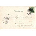 1901 Hamburg, Gruss von der Bergfahrt in Tirol, Rutschbahn / ghost train ride, slide. Kunst-Anstalt v. H. A. J...