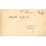 1894 (Vorläufer) Pompei (Napoli), Hotel Diomede. Sordo-Muti (Siena) / hotel, ruins. Art Nouveau floral TCV card (non PC...
