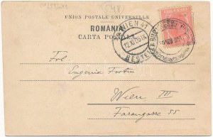 1905 Bucharest, Bukarest, Bucuresti, Bucuresci; Bulev. Elisabeta / street view, pharmacy and drugstore, shops. Dep...