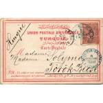 1898 (Vorläufer) Constantinople, Istanbul; Hotel de Lndres, Mosquée de Tophané, Bosphore, Marchand d'oeufs...