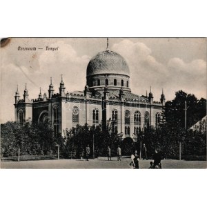 Chernivtsi, Czernowitz, Cernauti, Csernyivci (Bukovina, Bucovina, Bukowina); Tempel. Leon König 1917/18. / synagogue ...