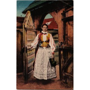 1932 Magyar-székely leány / Ungarisches Székler Mädchen aus Siebenbürgen / Transylvanian folklore (EB...