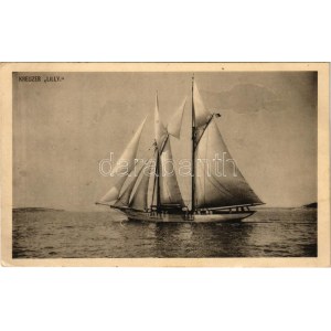 1916 Lilly az Osztrák-Magyar Haditengerészet vitorlás jachtja / Kreuzeryacht Lily. K.u.K. Kriegsmarine / Austro...