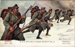 1916 Weltkrieg 1914-1916 - K.u.K. Inft.-Regt. Kaiser Wilhelm Nr. 34. Verlag K.u.K. Kmdo. der 27. Inf. Trp. Dion. ...