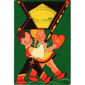 1945 VII. Bélyeggyűjtési Propaganda, XIV. Őszi Vásár s: Mallász Gitta + So. Stpl. (non PC) (EK...