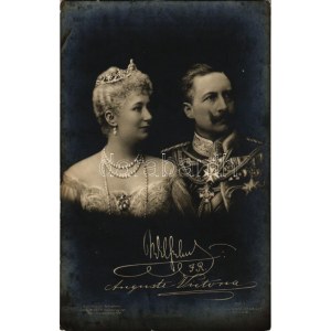 Kaiser Wilhelm II ung Augusta Victoria. Original Aufnahme v. F. Bieber...