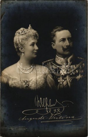 Kaiser Wilhelm II ung Augusta Victoria. Original Aufnahme v. F. Bieber...