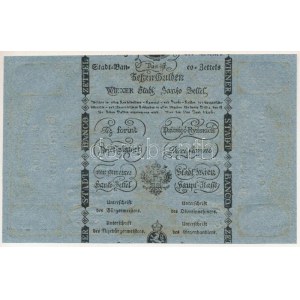 1806. 500G Formulare Bécsi városi bankócédula kék papíron T:AU / Habsburg Monarchy 1806. 500 Gulden Formulare Wiener...