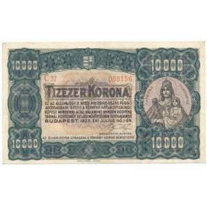 1923. 10.000K Orell Füssli Zürich nyomdahely-jelöléssel, C37 088156 sorszámmal T:XF / Hungary 1923. 10.000 Korona ...