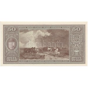 1945. 50P D 005 052938 T:UNC / Hungary 1945. 50 Pengő D 005 052938 C:UNC Adamo P15