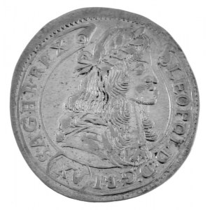 1680K-B 15kr Ag I. Lipót Körmöcbánya (6,02g) T:AU-XF / Hungary 1680K-B 15 Kreuzer Ag Leopold I Kremnitz (6,02g) C...