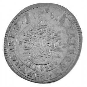 1680K-B 15kr Ag I. Lipót Körmöcbánya (6,02g) T:AU-XF / Hungary 1680K-B 15 Kreuzer Ag Leopold I Kremnitz (6,02g) C...