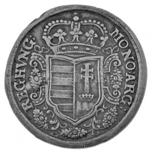 1705K-B 1/2 Tallér Ag II. Rákóczi Ferenc Körmöcbánya (13,81g) T:XF patina, lapkahiba / Hungary 1705K-B 1/2 Thaler Ag ...