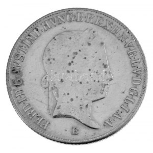 1845B 20kr Ag V. Ferdinánd T:F, juszt., anyaghiba / Hungary 1845B 20 Kreuzer Ag Ferdinand V C:F, adjusted...