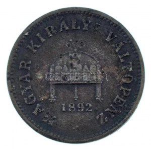 1892KB 1f bronz Körmöcbánya T:VF ph, ü. / Hungary 1892KB 1 Fillér bronze Kremnitz C:VF edge error, ding Adamo K1...