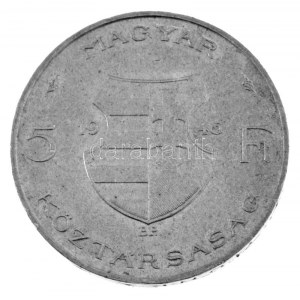 1946. 5Ft Ag vastag Kossuth T:XF-VF, karc / Hungary 1946. 5 Forint Ag thick Kossuth C:XF-VF, scratch Adamo F8...