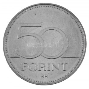 1993. 50Ft Cu-Ni részletszegény (évgyűrű hiányzik!), kapszulában T:UNC,AU / Hungary 1993. 50 Forint Cu...