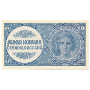Csehszlovákia 1946. 1K T:UNC,AU apró sarokkopás / Czechoslovakia 1946. 1 Koruna C:UNC...