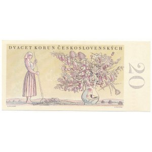 Csehszlovákia 1949. 20K S minta perforációval, B 36 020072 T:UNC,AU / Czechoslovakia 1949. 20 Korun with S...