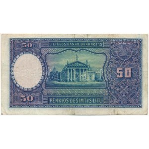 Litvánia 1928. 50L A758914 T:F / Lithuania 1928. 50 Litu A758914 C:F Krause 24.a