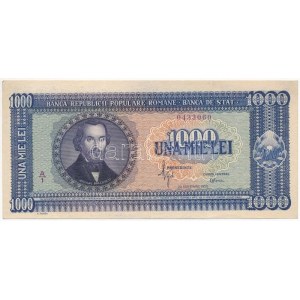 Románia 1950. 1000L A/1 0433060 T:AU sarokhajlások / Romania 1950. 1000 Lei A/1 0433060 C:AU corner folds Krause 87...