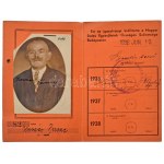 1936. MDEOSZ (Magyar Dalegyletek Országos Szövetsége) festett bronz dalos jelvény (23x35mm) ...