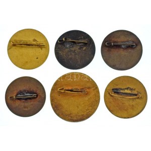 ~1965-1970. 5, 10, 20, 30, 40 és 50 év a Magyar Zenekultúra Szolgálatában bronz, zománcozott bronz és zománcozott...