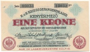 Kenyérmező / Hadifogolytábor 1916. január 15. 1K arab sorozat- és sorszámmal 